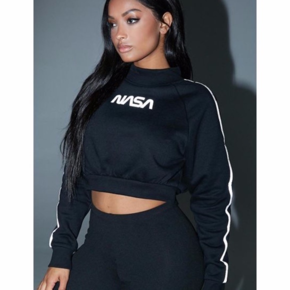 Forever 21 Tops - 🌈 forever 21 | nasa reflective crop sweatshirt